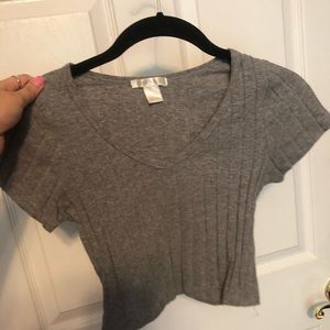 Grey crop top